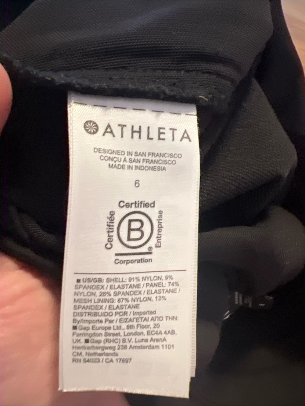 #145 Athleta Black Travel Jogger Pants Zip Pocket Performance Size 6 - Picture 4 of 4